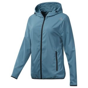 Reebok Full Zip Kapuzenpullover Damen - Türkis - DE 410-KPS